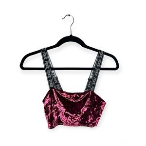 Victoria’s Secret PINK (M) Maroon Velvet Texture Bra